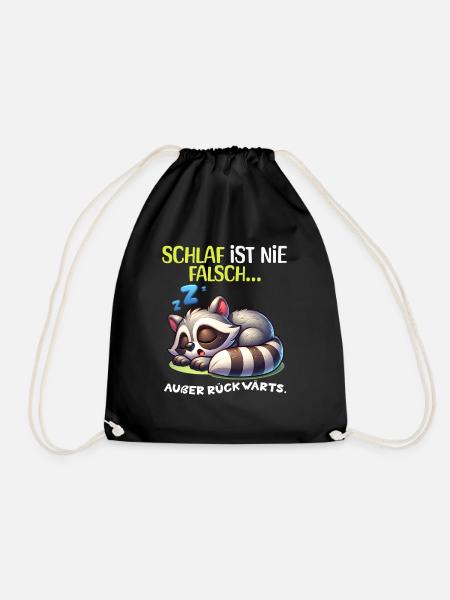 Bin Müde Faul Lustige Schlafanzug Morgenmuffel - Turnbeutel - Schwarz