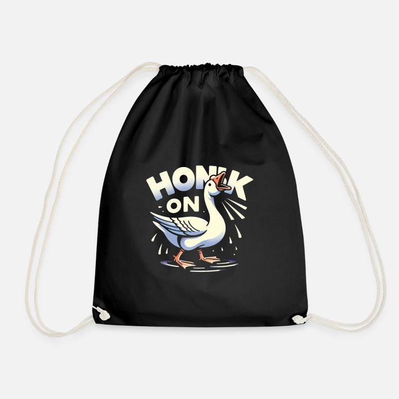 Honk On On Goose - Drawstring Bag - black