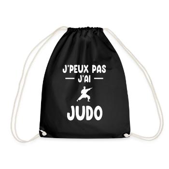 Ich kann nicht Ich habe Judo Geschenk Judoka - Turnbeutel - Schwarz - Vorne