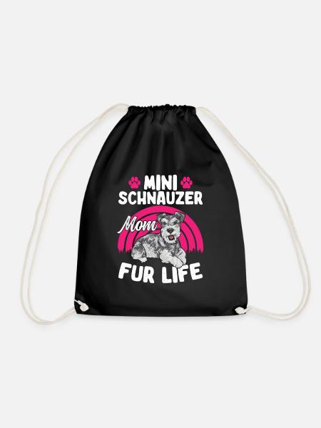 Zwergschnauzer Hund Schnauzer - Turnbeutel - Schwarz