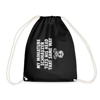 Schnauzer nain Chien Schnauzer - Sac de sport léger - noir - Devant