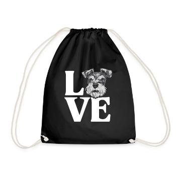 Schnauzer nain Chien Schnauzer - Sac de sport léger - noir - Devant