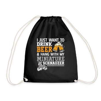 Schnauzer nain Chien Schnauzer - Sac de sport léger - noir - Devant