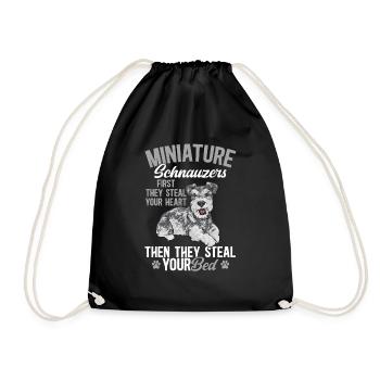 Schnauzer nain Chien Schnauzer - Sac de sport léger - noir - Devant