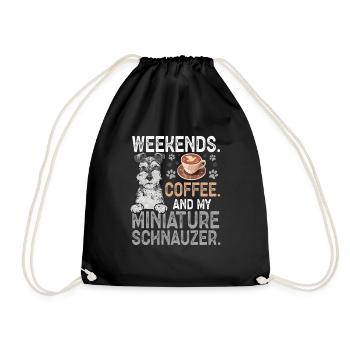Schnauzer nain Chien Schnauzer - Sac de sport léger - noir - Devant