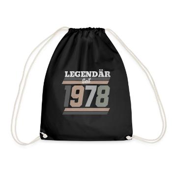 Legendär seit 1978 - Turnbeutel - Schwarz - Vorne