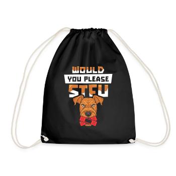 Airedale Terrier tais-toi s’il vous plaît Tais-toi - Sac de sport léger - noir - Devant