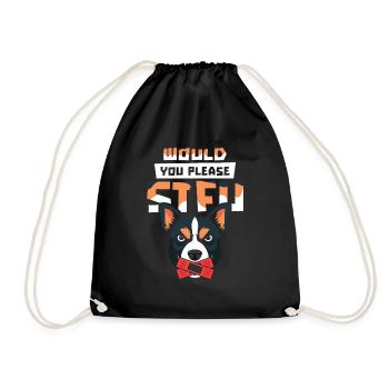 Bouvier australien Chien être tranquille - Sac de sport léger - noir - Devant