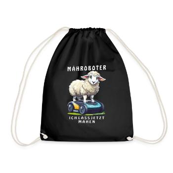 TONDEUSE À GAZON ROBOT MOUTON JE LE FAIS TONDRE MAINTENANT - Sac de sport léger - noir - Devant