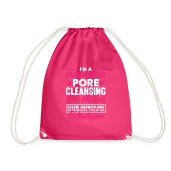 Skin Care Beautician Cosmetics - Drawstring Bag - fuchsia - Front
