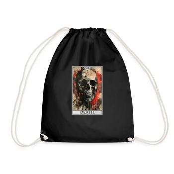 Tarotkarten Tarotkarte Death Tod - Turnbeutel - Schwarz - Vorne
