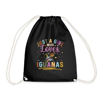 Iguanian Reptile Lover Herpetologist - Drawstring Bag - black - Front