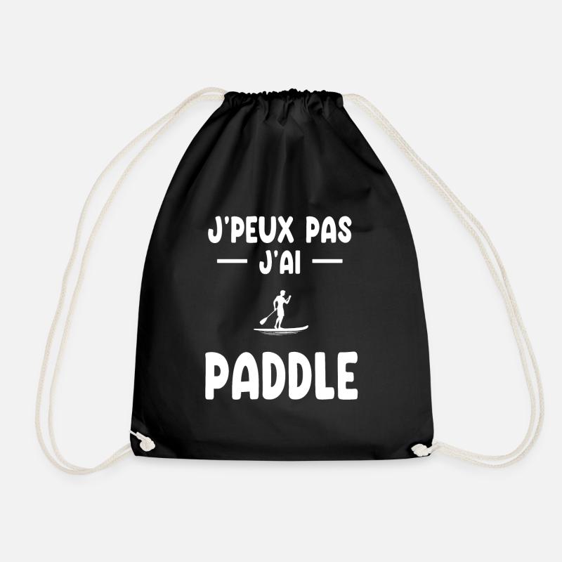 Ich kann nicht Ich habe Paddel Geschenk Paddler - Turnbeutel - Schwarz