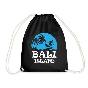 Bali Iceland - Drawstring Bag - black - Front
