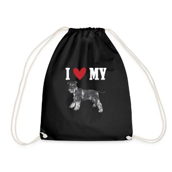 Schnauzer nain Chien Schnauzer - Sac de sport léger - noir - Devant