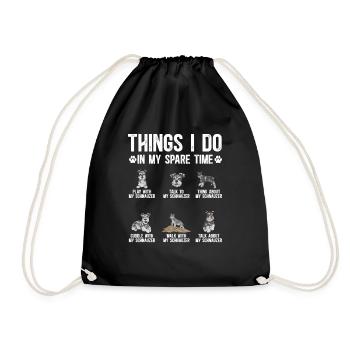 Schnauzer nain Chien Schnauzer - Sac de sport léger - noir - Devant