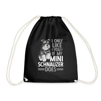 Schnauzer nain Chien Schnauzer - Sac de sport léger - noir - Devant