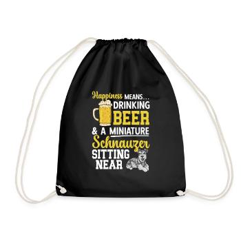 Schnauzer nain Chien Schnauzer - Sac de sport léger - noir - Devant
