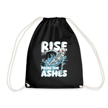 Swimming Float Skeleton - Drawstring Bag - black - Front