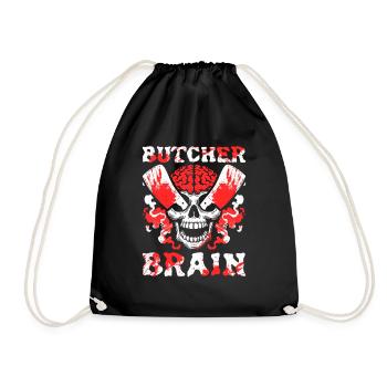 Boucher, boucher, boucher, crâne - Sac de sport léger - noir - Devant