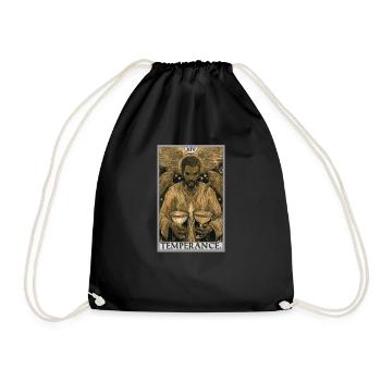 Tarotkarten Tarotkarte Temperance Mäßigkeit - Turnbeutel - Schwarz - Vorne