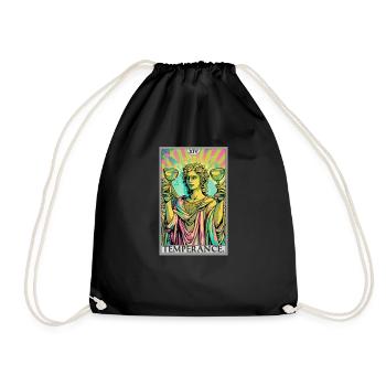 Tarotkarten Tarotkarte Temperance Mäßigkeit - Turnbeutel - Schwarz - Vorne