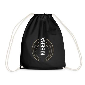 Kibera slum in Kenya's Nairobi Text - Drawstring Bag - black - Front