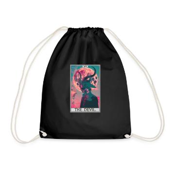Tarot Cards Tarot Card The Devil The Devil - Drawstring Bag - black - Front