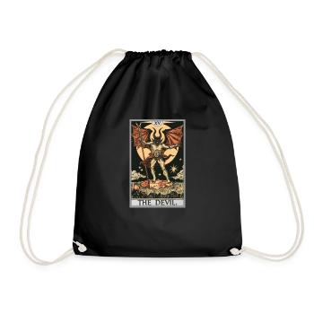 Tarot Cards Tarot Card The Devil The Devil - Drawstring Bag - black - Front