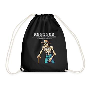 Pensioner - Drawstring Bag - black - Front