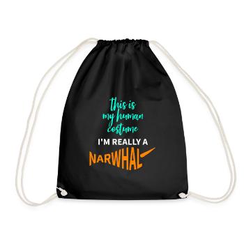 C’est mon costume humain, je suis vraiment un narval amusant - Sac de sport léger - noir - Devant