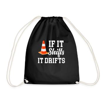 A If It Shifts It Drifts Funny Autocross Engines - Drawstring Bag - black - Front