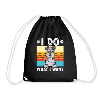 Schnauzer nain Chien Schnauzer - Sac de sport léger - noir - Devant