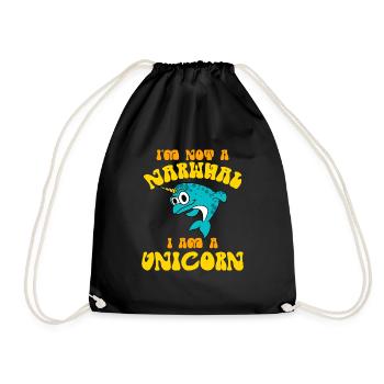 Je ne suis pas un narval, je suis une licorne drôle d’animal marin - Sac de sport léger - noir - Devant