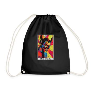 Tarot Cards Tarot Card The Devil The Devil - Drawstring Bag - black - Front