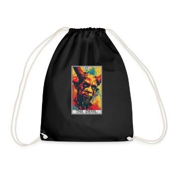Tarot Cards Tarot Card The Devil The Devil - Drawstring Bag - black - Front