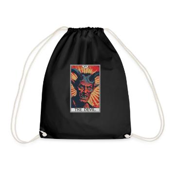 Tarot Cards Tarot Card The Devil The Devil - Drawstring Bag - black - Front