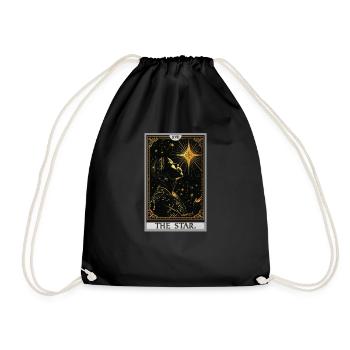 Tarot Cards Tarot Card The Star The Star - Drawstring Bag - black - Front