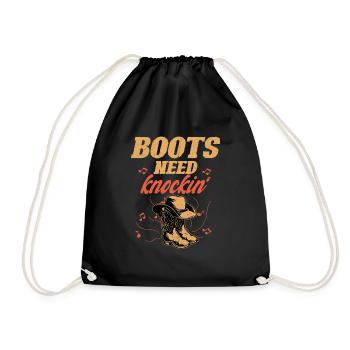 Boots Need Knockin' Musique Country Ouest - Sac de sport léger - noir - Devant