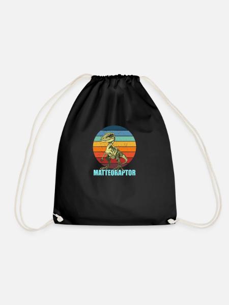 Matteoraptor Geschenkidee für Matteo - Turnbeutel - Schwarz