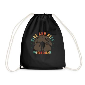 Vintage Bigfoot Hide And Seek Champion - Drôle - Sac de sport léger - noir - Devant