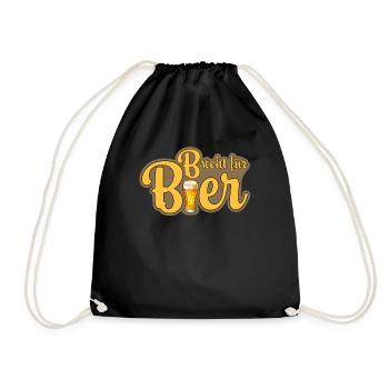 B comme bière - Sac de sport léger - noir - Devant
