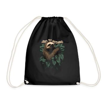 Just Do Nothing - To Do List Nothing - Drawstring Bag - black - Front