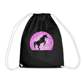 Licorne Rétro Licorne Créature mythique Licorne - Sac de sport léger - noir - Devant