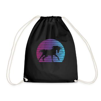 Licorne Rétro Licorne Créature mythique Licorne - Sac de sport léger - noir - Devant