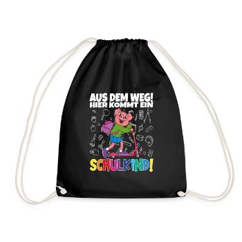 School Child 2024 School Enrollment Back to School - Drawstring Bag - black - Front