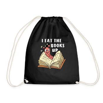 BUCH WURM JE MANGE LES LIVRES - Sac de sport léger - noir - Devant