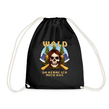 SKULL AXE FOREST I KNOW MY WAY AROUND - Drawstring Bag - black - Front