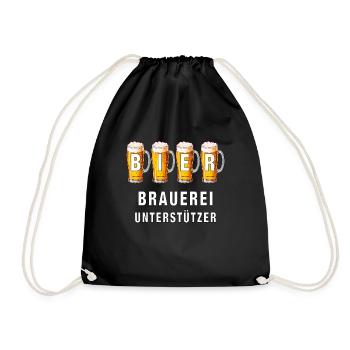 BEER BREWERY SUPPORTERS - Drawstring Bag - black - Front