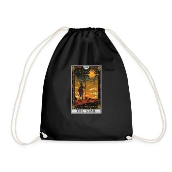 Tarot Cards Tarot Card The Star The Star - Drawstring Bag - black - Front